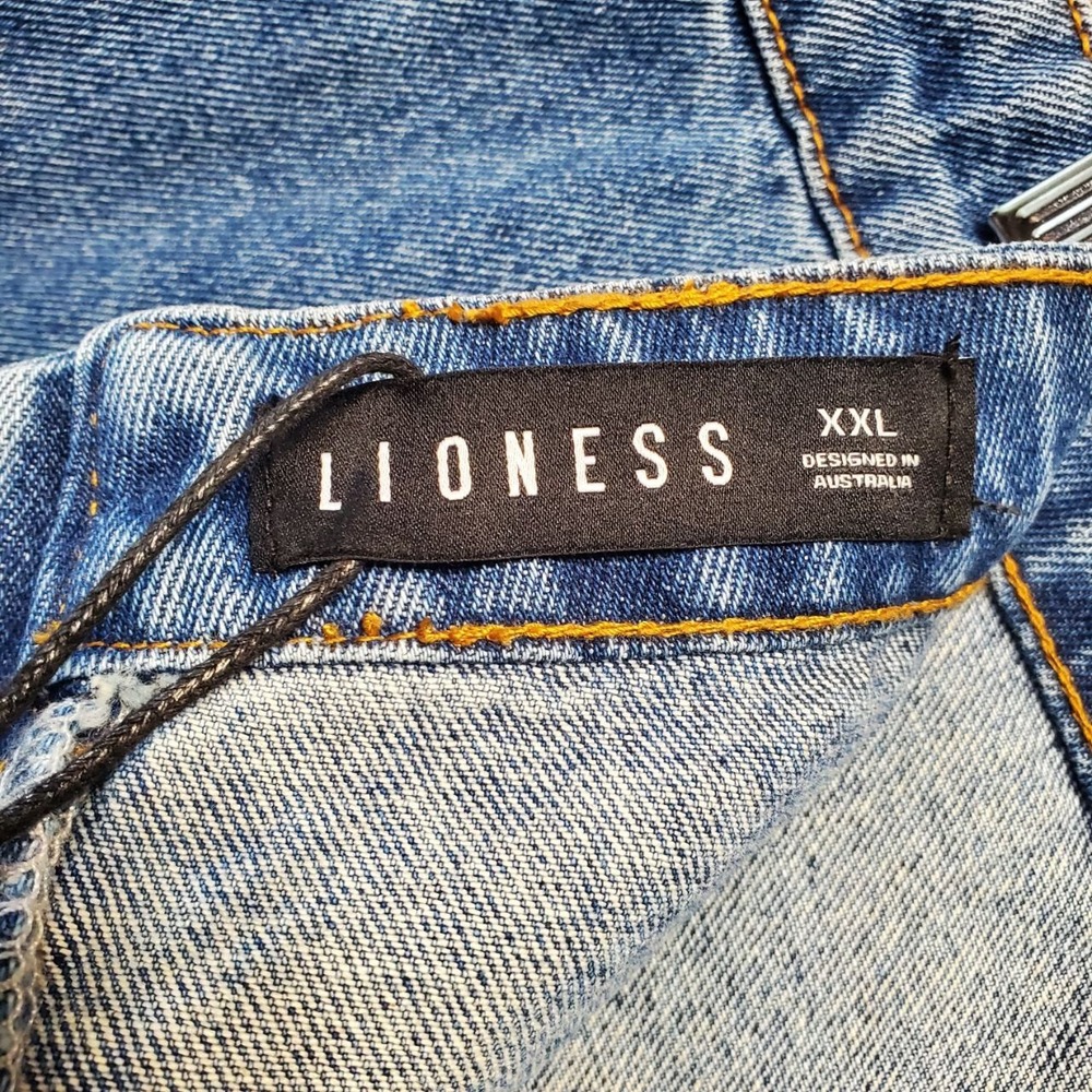 NWT Lioness Rescue Me Pleat Denim Mini Skirt Women XXL Blue Drop Waist Pleated - Picture 3 of 11